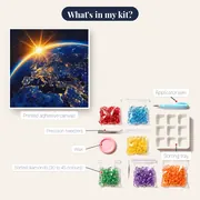 Earth at Sunrise with City Lights – kit contents