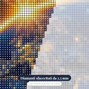 Alba sulla Terra e luci d'Europa – primo piano dei diamanti
