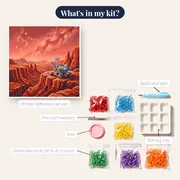 Red Martian Canyons and Lone Rover – kit contents