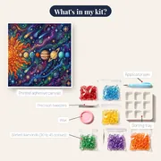 Psychedelic Solar System with Sun and Planets – kit contents