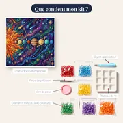 Système solaire psychédélique et ornemental – contenu du kit