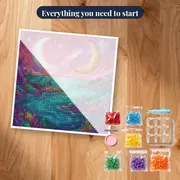Turquoise Alien Planet Under Two Moons – kit ready to start