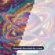 Pianeta ad anelli nella galassia a spirale – primo piano dei diamanti