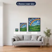 Double Rainbow Over Green Hills – available sizes