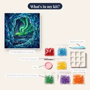 Green Aurora Seen from a Blue Ice Cave – kit contents