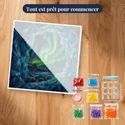 Grotte de glace bleue et aurore verte – kit prêt à commencer