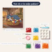 Tom en Jerry slapend in de mand – inhoud van het pakket