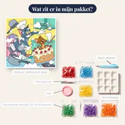 Chaos in de keuken met slagroomtaart – inhoud van het pakket