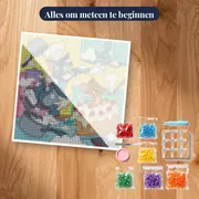 Chaos in de keuken met slagroomtaart – pakket klaar om te beginnen