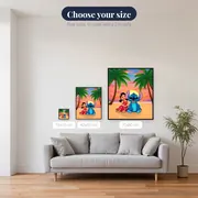 Stitch and Lilo at Sunset Beach – available sizes