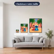 Stitch et Lilo au coucher de soleil – tailles disponibles