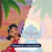 Stitch et Lilo au coucher de soleil – gros plan des diamants
