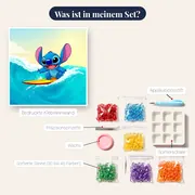 Stitch surft auf türkiser Welle – Inhalt des Sets