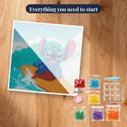 Stitch on an Orange Surfboard – kit ready to start