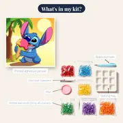 Stitch Enjoying a Triple Scoop Ice Cream – kit contents