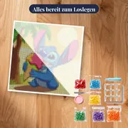 Stitch genießt riesiges Eis im Sonnenschein – Set bereit zum Loslegen