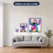 Stitch mit riesiger Eiswaffel in der Sonne – verfügbare Größen