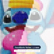 Stitch mit riesiger Eiswaffel in der Sonne – Nahaufnahme der Steine