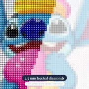 Stitch and His Melting Pink Ice Cream – diamond close-up