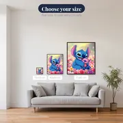 Stitch Cradling Sleepy Scrump in Soft Bokeh – available sizes