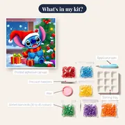 Stitch Decorating the Christmas Tree – kit contents