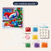 Stitch décore le sapin de Noël – contenu du kit