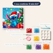 Stitch addobba l'albero con cappello rosso – contenuto del kit