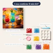Tramonto Tropicale con Tre Cocktail – contenuto del kit
