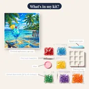 Blue Lagoon Pineapple Cherry Cocktail – kit contents
