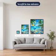 Cocktail Azzurro con Ananas e Ciliegia – misure disponibili