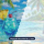 Cocktail Azzurro con Ananas e Ciliegia – primo piano dei diamanti