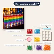 Rangée de cocktails arc-en-ciel – contenu du kit