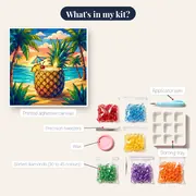 Pineapple Piña Colada on Tropical Beach – kit contents