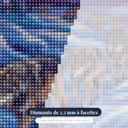 Meute de loups au crépuscule d'hiver – gros plan des diamants