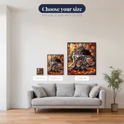 Mother Wolf and Cubs at the Den – available sizes