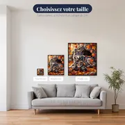 Louve et ses petits devant la tanière – tailles disponibles
