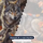 Louve et ses petits devant la tanière – gros plan des diamants