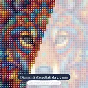 Lupo Mandala Geometrico – primo piano dei diamanti