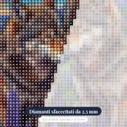 Due lupi tra i fiori selvatici viola – primo piano dei diamanti