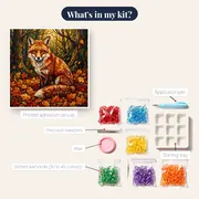 Autumn Fox in Fallen Leaves – kit contents