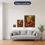 Autumn Fox in Fallen Leaves – available sizes