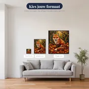 Rode vos tussen herfstbladeren – beschikbare formaten