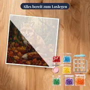 Roter Fuchs im Herbstlaub – Set bereit zum Loslegen