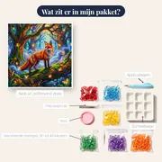 Vos op mosboom tussen gouden vuurvliegjes – inhoud van het pakket