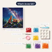 Two Foxes Under the Milky Way – kit contents