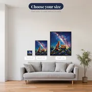 Two Foxes Under the Milky Way – available sizes