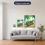 Emerald Turtle on Golden Beach – available sizes