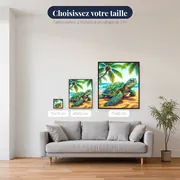 Tortue Émeraude sous les Palmiers – tailles disponibles