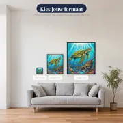 Schildpad bij Turkooizen Scheepswrak – beschikbare formaten