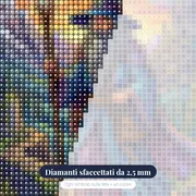 Mago errante sul sentiero di montagna – primo piano dei diamanti